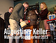 Maximator zur Starkbierzeit 2023 - Der Stolz des Augustiners im Augustiner-Keller vom 23.2.-01.04.2023. Starkbierfest mit Richard Süßmeier und erstmals Andreas Giebel am 27.02.2023 (©Foto: Martin Schmitz)